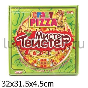МИСТЕР ТВИСТЕР. КРЕЙЗИ ПИЦЦА. НАСТОЛЬНО-ПЕЧАТНАЯ ИГРА в кор.6шт ― Luckfamily.ru