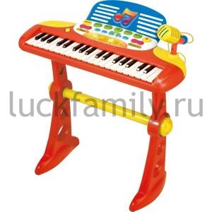 ЭЛЕКТРОПИАНИНО "ИГРАЕМ ВМЕСТЕ" "МАША И МЕДВЕДЬ" НА БАТ. С МИКРОФОНОМ, СТУЛОМ В РУСС. КОР. в кор.3шт ― Luckfamily.ru