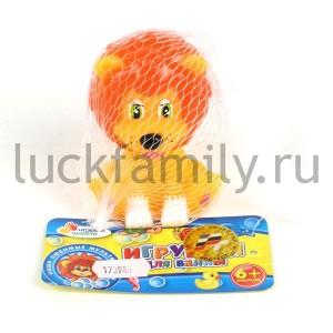ИГРУШКА ДЛЯ КУПАНИЯ "ИГРАЕМ ВМЕСТЕ" ЛЬВЕНОК В СЕТКЕ (РУСС. УП.) в кор.12*24шт ― Luckfamily.ru