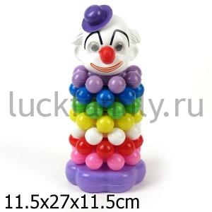 ПИРАМИДА М.ШАР  КЛОУН С БЕЛОЙ ГОЛОВОЙ в кор.35шт ― Luckfamily.ru