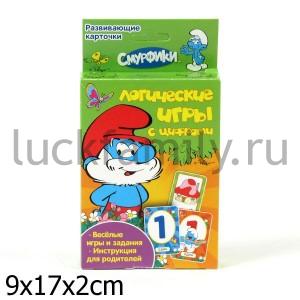 СМУРФИКИ. ЛОГИЧЕСКИЕ ИГРЫ (РАЗВИВ. КАРТОЧКИ) в кор.200шт ― Luckfamily.ru