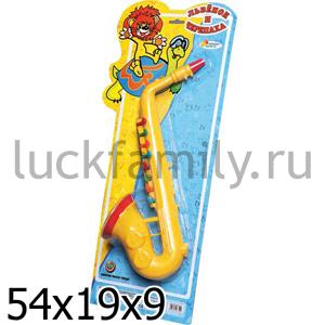 САКСОФОН "ИГРАЕМ ВМЕСТЕ" "ЛЬВЕНОК И ЧЕРЕПАХА" ЦВЕТ В АССОРТ. 6633A НА КАРТ. (РУСС. УП.) в кор.2*24шт ― Luckfamily.ru