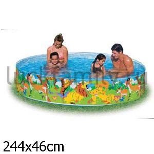 БАССЕЙН КАРКАС. КРУГ. 244*46СМ ДЖУНГЛИ ОТ 3-Х ЛЕТ В КОР. (БОИТСЯ ХОЛОДА) в кор.4шт. ― Luckfamily.ru