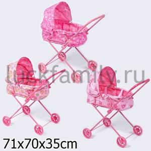 КОЛЯСКА МЕТАЛЛ. Д/КУКОЛ, СЪЕМНАЯ ЛЮЛЬКА 9308 WS2762/G004-H36023/G004-H36009 В ПАК. в кор.2*4шт ― Luckfamily.ru