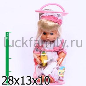 КУКЛА/ПУПС "КАРАПУЗ" С АКСЕСС., ЦВЕТ В АССОРТ. В СУМКЕ-ТУБЕ (РУСС. УП.) 28СМ в кор.2*24шт ― Luckfamily.ru