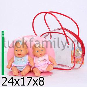 НАБОР ИЗ 2-Х ПУПСОВ "КАРАПУЗ" ЦВЕТ В АССОРТ. В СУМКЕ 19СМ в кор.3*12наб ― Luckfamily.ru