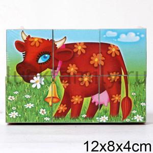 КУБИКИ  В КАРТИНКАХ 23 6ШТ в полиэт.уп.32шт ― Luckfamily.ru