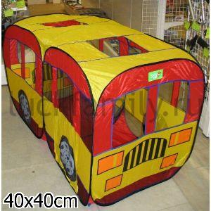 ДЕТСКАЯ ИГРОВАЯ ПАЛАТКА В ФОРМЕ АВТОБУСА, ЦВЕТ В АССОРТ. 5050 В СУМКЕ 40*40СМ в кор.12шт ― Luckfamily.ru