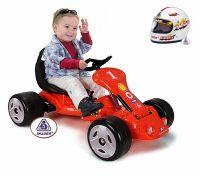 Гоночный карт 6V GO-Kart POWER KART Red 6651 со шлемом                      