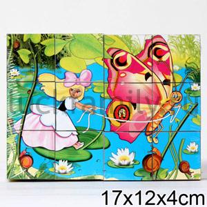 КУБИКИ  В КАРТИНКАХ 8 (ДЮЙМОВОЧКА) в уп.16шт ― Luckfamily.ru