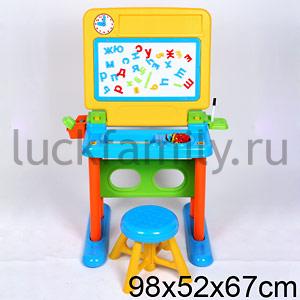 ДЕТСКИЙ ИГРОВОЙ СТОЛИК"WINNER"С МАГНИТ ДОСКОЙ СО СТУЛОМ С РУСС. АЛФАВИТОМ В КОР 98*52*67СМ в кор 2шт ― Luckfamily.ru