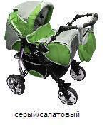 Коляска  BESTOO трансформер FLOKS (поворотные колеса) имитация.