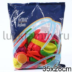 ШАРИК НАДУВНОЙ 12" НЕОН АССОРТИ УП-100ШТ ― Luckfamily.ru