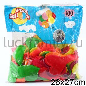 ШАРИК НАДУВНОЙ 10" СЕРДЦЕ НЕОН УП-100ШТ ― Luckfamily.ru