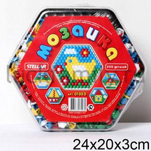 МОЗАИКА ШЕСТИГРАННАЯ (ДИАМЕТР 13ММ/250ДЕТ) В КОР. в уп.15шт ― Luckfamily.ru