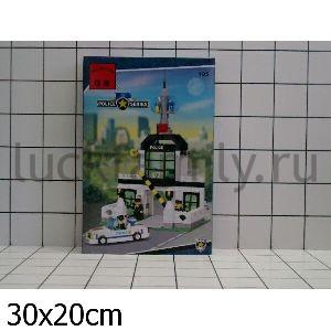 КОНСТРУКТОР ПЛАСТ. ПОЛИЦ. УЧАСТОК, ПОСТ С АКСЕСС. 105 WS8702/EV18112 В КОР. 30*20СМ в кор.20шт (Р) ― Luckfamily.ru