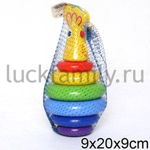 ПЕТУШОК МИНИ-ПИРАМИДА С КОЛЬЦАМИ В СЕТКЕ в уп.28шт ― Luckfamily.ru