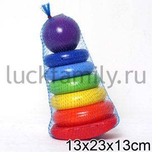 ШАР ПИРАМИДА-КАЧАЛКА В СЕТКЕ в уп.24шт ― Luckfamily.ru