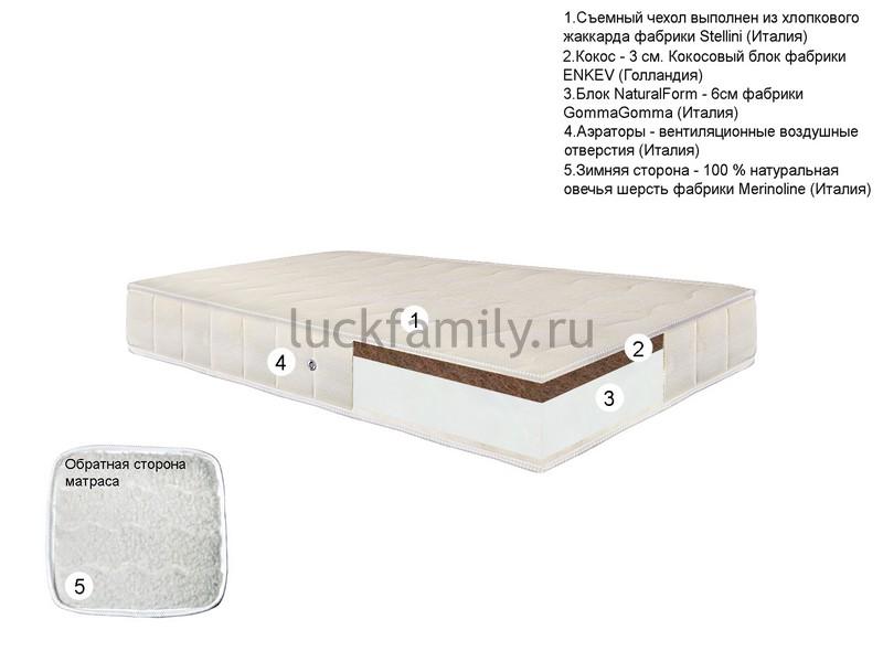 Детский матрас премиум класса SonniTex Amarena 125х65