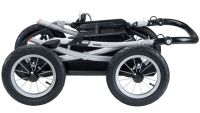 ПЕГ-ПЕРЕГО, КОЛЯСКА классическая YOUNG AUTO DENIM с шасси VELO 58.5 NERO,(джинс/св.сер) Италия	
