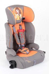 DISNEY (S), Автокресло 9-36 кг (цв. серый+оранж (Бэлль)), 1-2-3 гр., Китай ― Luckfamily.ru