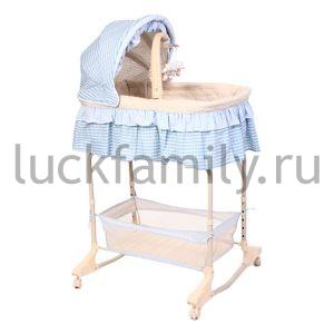 LEADER KIDS (KG), Кроватка дет. (88*69*125), вибрация, 3 мяг. игр, (голубой), Китай	 ― Luckfamily.ru